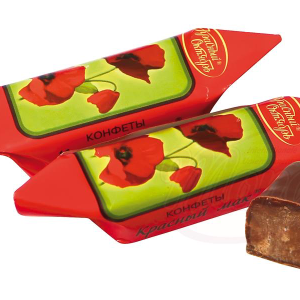 Cukrovinky "Krasnij mak" s arašidmi a oplátkami v kakaovej poleve 100g