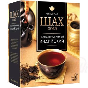 Čierny indický čaj "Shah Gold", granulovaný, v čajových vreciach