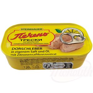Pečeň tresky vo vlastnej šťave s citrónom 120g