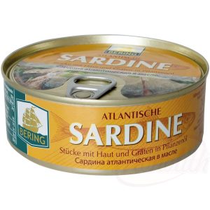 sardinky atlantické - kúsky s kožou a kosťami v rastlinnom oleji 240g