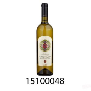 Biele víno z Gruzínska „Alazani Valley“ polosladké, 12 % obj. alkoholu.