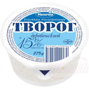 Smotanový syr" Tworog Derevenskij " 15% tuku Obsah tuku
