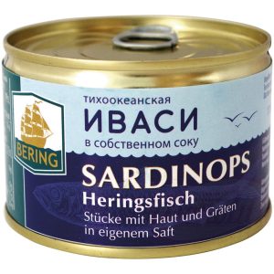 Sardinops (sleď) – kúsky s kožou vo vlastnej šťave 250g
