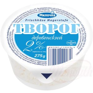 Tvaroh "Tworog Derevenskij" 2% tuku Obsah tuku