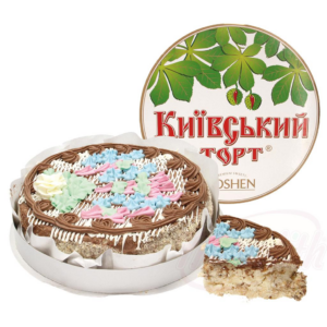 Torta "Kiewskiy Roshen"s krémovou náplňou a lieskovými orieškami, mrazená 850g