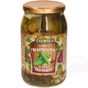Nakladané uhorky " Hrustjaschie" bez octu 860ml