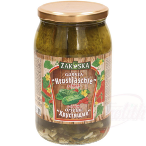 Nakladané uhorky "Hrustjaschie", pikantné bez octu 860ml